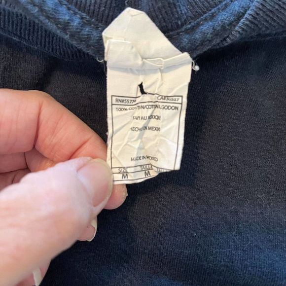 Vintage Simply Southern Shirt Womens Medium Blue Pink Long Sleeve Bow Spell Out - Picture 5 of 8